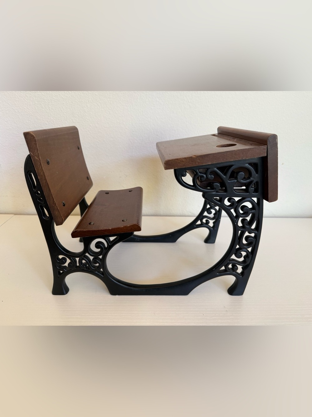 Vintage American Girl Samantha's School Desk - Pleasant Company Wood & Cast Iron
